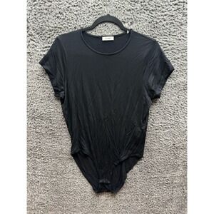 Vaara Cotton Short Sleeve T Shirt Bodysuit Black Womens‎ Size S